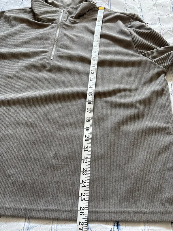 Unbranded Quarter-Zip Ribbed Pullover Sweater - Oversized / Unisex - Image 10