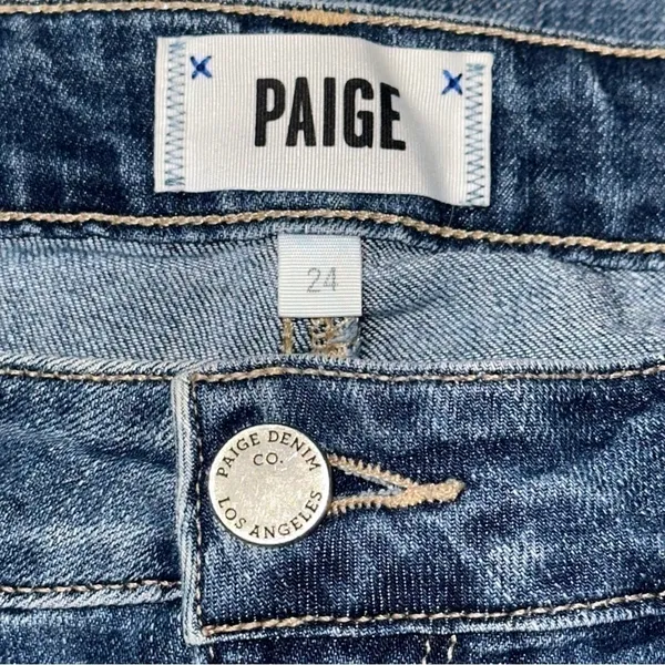 Paige Denim Women’s Size 24 Medium Blue Wash Jimmy Jimmy Cut Off Jean Shorts - Image 5