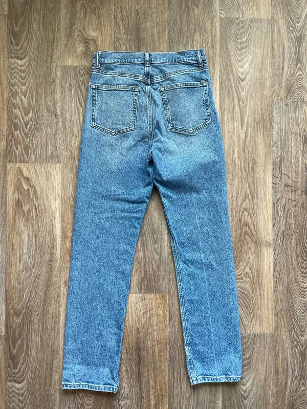 Reformation Liza Ultra High Rise Straight Jeans Medium Wash Denim Size 27 - Image 4