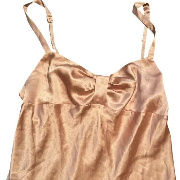 Victorias Secret Angels Sleep Dress Champagne Pink Bow Front - Image 2