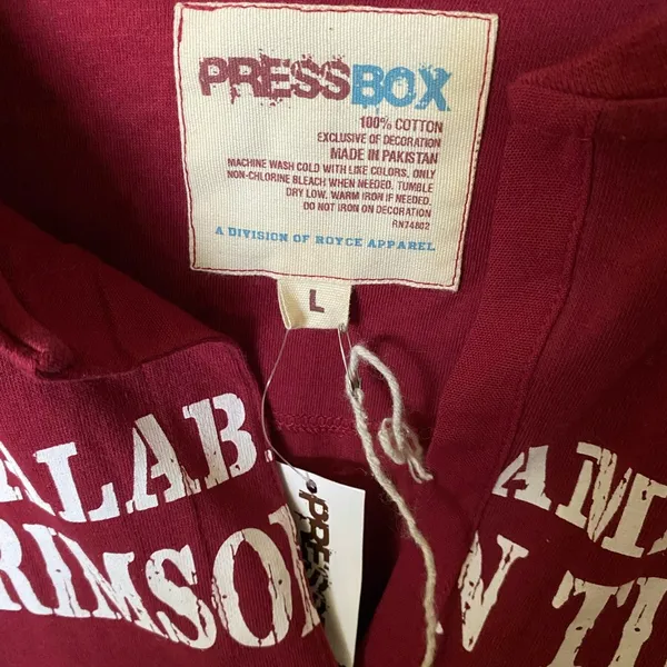 Pressbox Alabama Crimson Tide long sleeve shirt NWT - Image 2