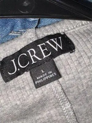 J Crew Plain Grey Tank Top Size L - Image 2