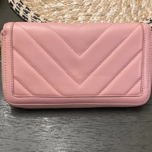 Love‎ Moschino Pink Quilted Heart Zip Around Wallet - Image 5