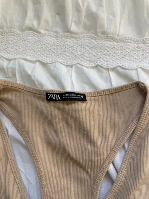ZARA Tank Top Cropped Ribbed Women’s - Image 3