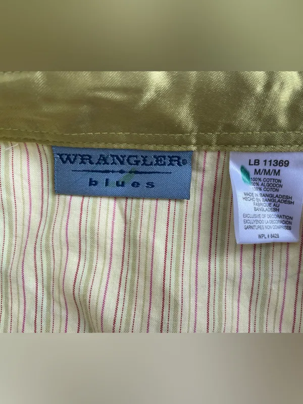 Vintage Wrangler Blues Western Button Down Blouse, Size M - Image 2
