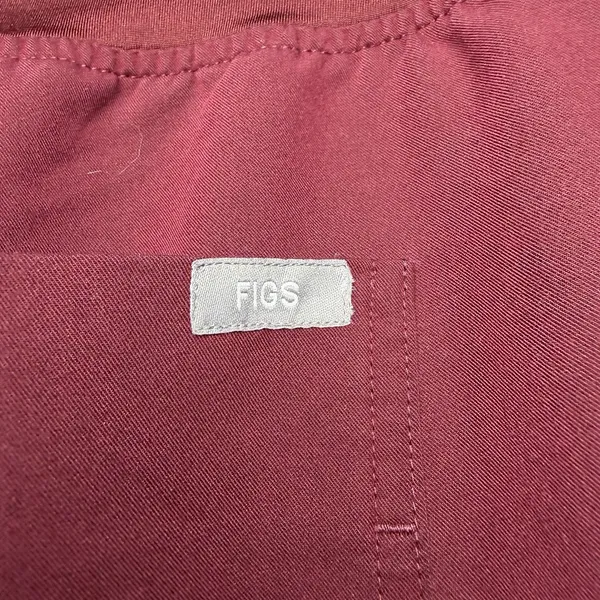 FIGS Zamora Jogger Scrub Pants XL Burgundy Wine High Waist Stretch Medical - Image 10