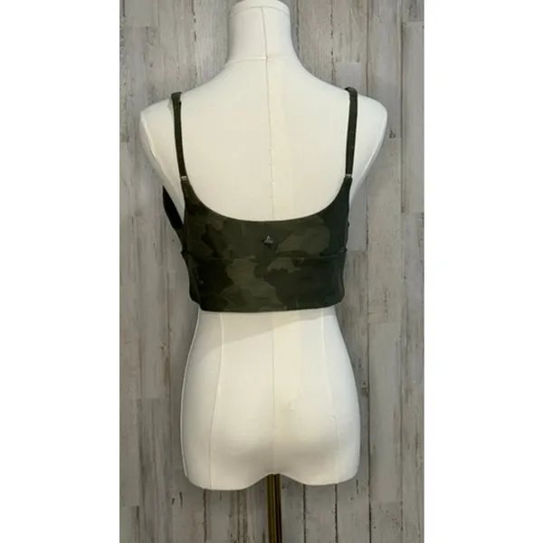 Prana Women's Sage Camo Sports Bra‎ Medium Yoga Activewear - Image 3