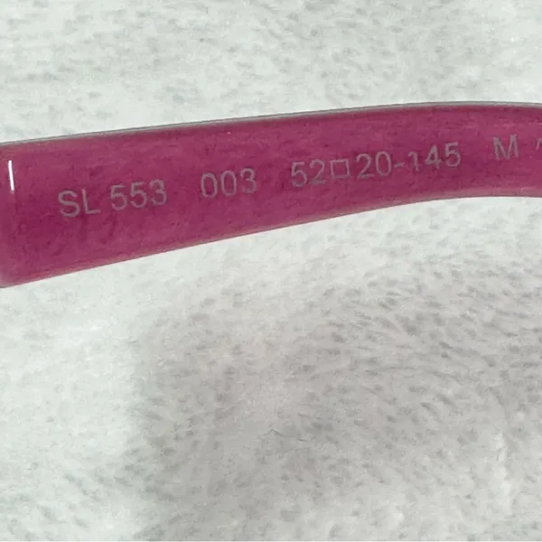 Saint Laurent 52mm Hot Pink Rectangular Sunglasses - Image 11