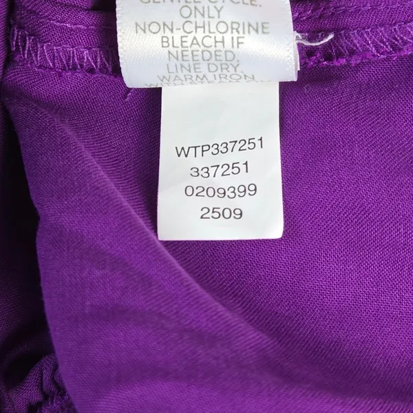 J. Jill Purple Soft Luxe Dolman Sleeve Button Front Blouse Medium WTP337251 - Image 7