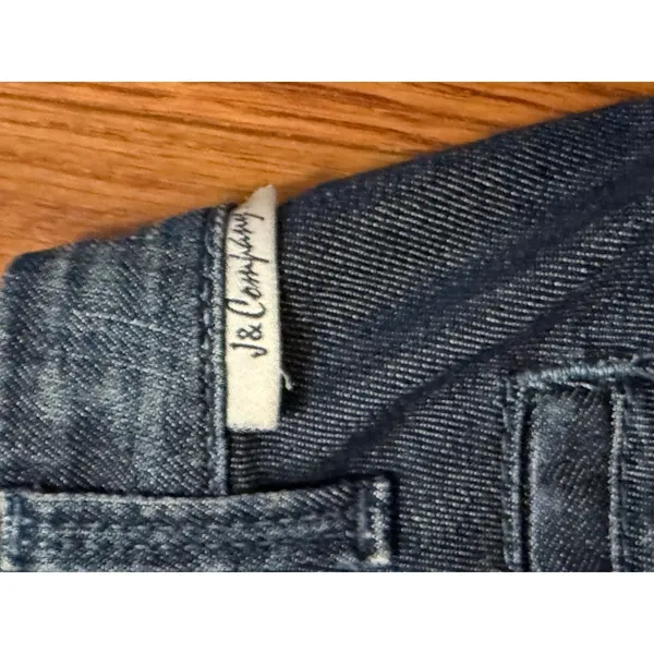 Y2K‎ J & Company The Hollywood Wide Leg Jeans Dark Wash Star Embroidery - Image 6