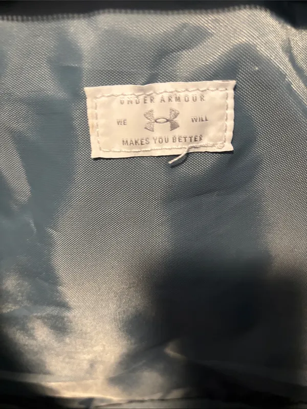 Under Armour Gray with Teal Logo Double Straps Nylon Tote - Image 6