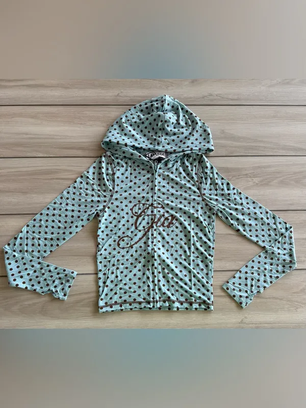 I.AM.GIA Blare Hoodie Polka Dot Blue Medium NWT - Image 6