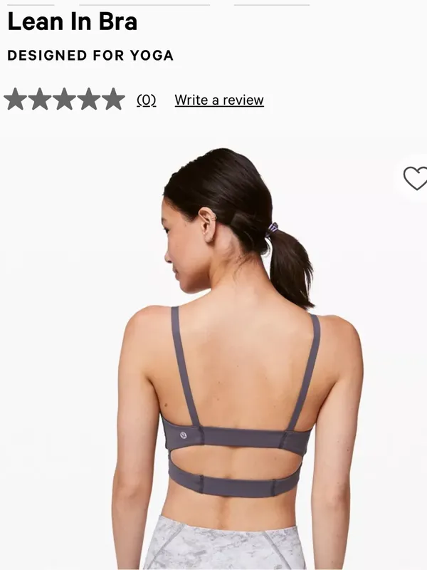 Lulu lemon lean in bra Women’s Wrap Front Bralette - Gray - Image 2