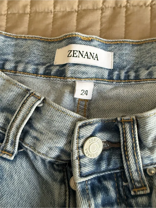 Zenana Outfitters Light Blue Washed Denim Jeans - Image 3