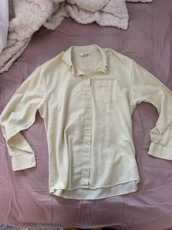 Yellow Linen Button - Image 2