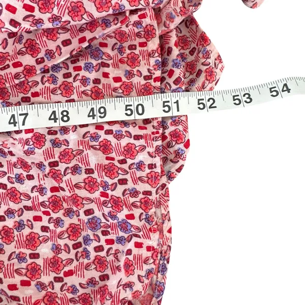 Poupette St Barth Surplice Crossover Maxi Dress Red Purple Floral - Image 8