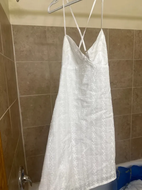 Peppermayo Inara Mini Dress Ivory - Image 4