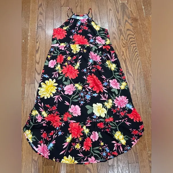 Old Navy Black Floral Dress - Image 9