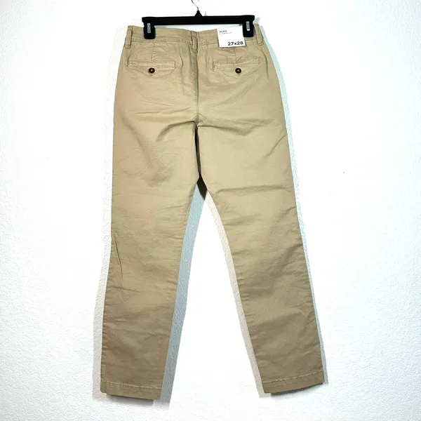 Aeropostale 27/28 women khaki chino pants NWT mid-rise straight slim 27.5inseam - Image 3