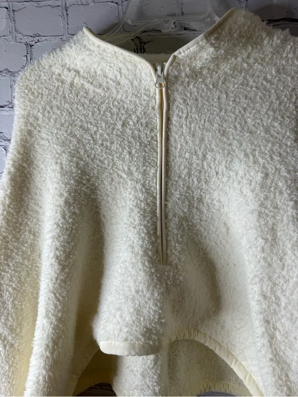NWT skims fuzzy cream colored crop sweat shirt - Image 5
