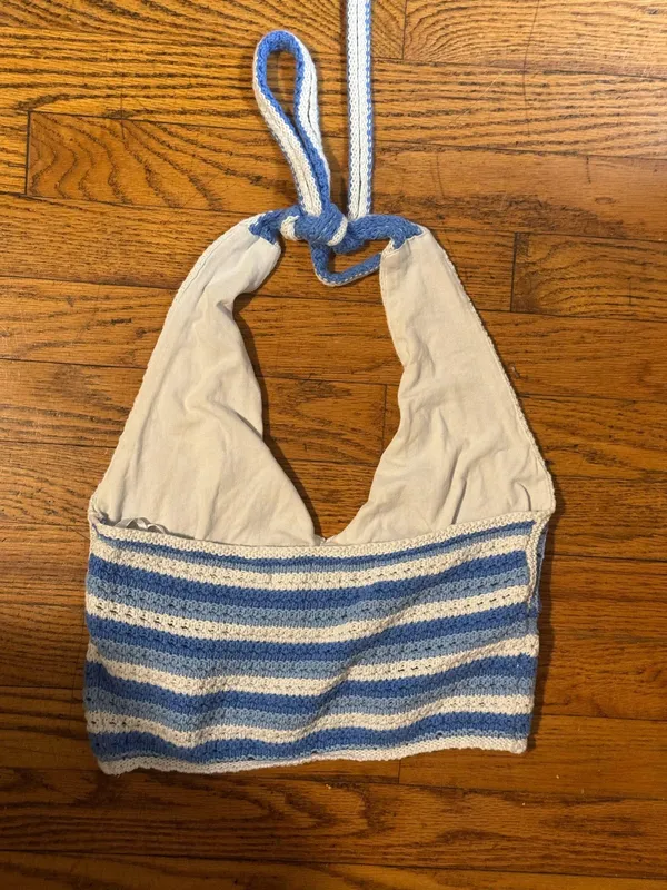 Hollister Striped Crotchet Halter Top - Image 3