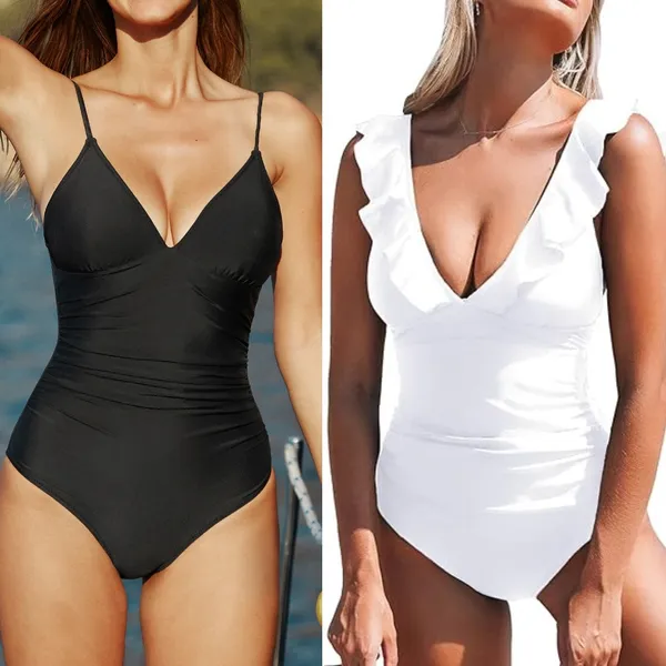 NWT Cupshe Lot of 2 One Piece Swimsuit 1-PC Bathing Suit Swim Beach Paddle Sz M - Image 2