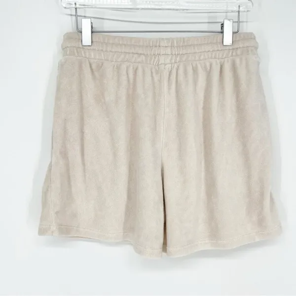 Aritzia Wilfred‎ Free Terry Knit Drawstring Shorts Women's Size M Cream Lounge - Image 4