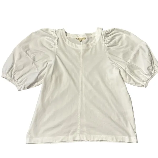 Women’s Madewell Puff-Sleeve Tee White Size Small NWT #NT331 - Image 4