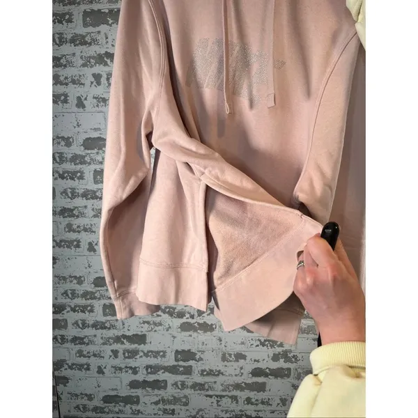 Nike | women pink hoodie with bedazzled logo - Image 6