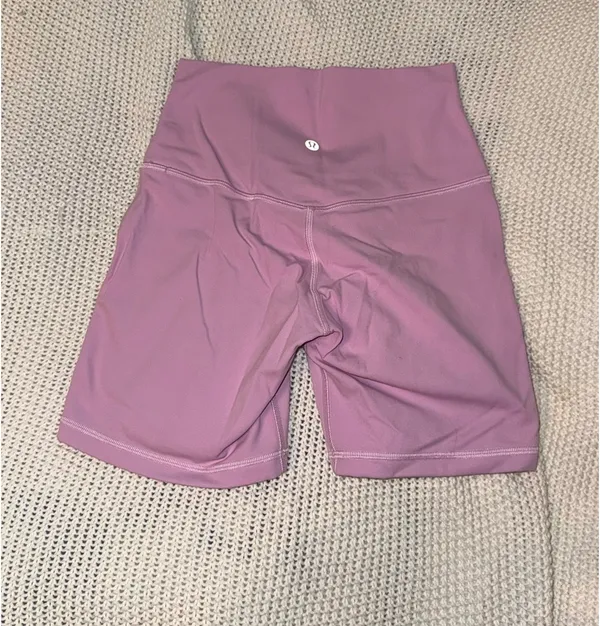 Pink Lululemon Biker Shorts - Image 2