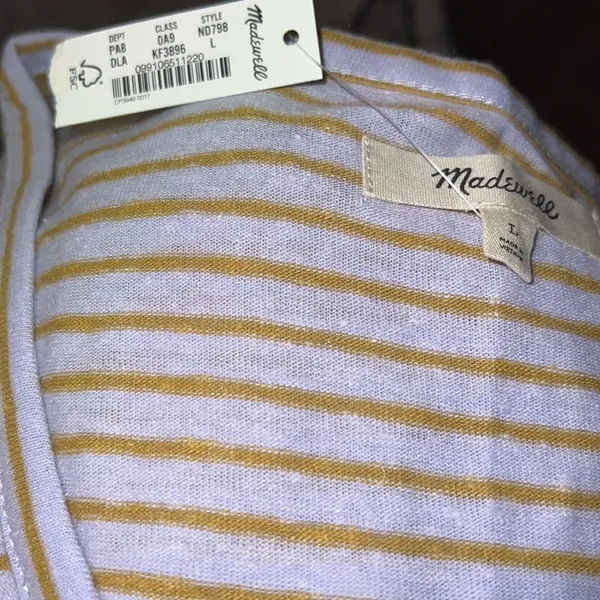 Madewell Women's Linen Blend U Scoop Tee ND798‎ - Image 2