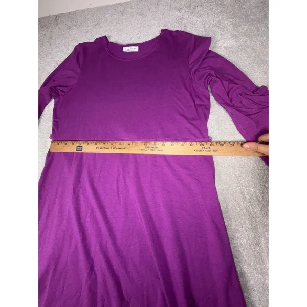 bryn walker dress purple tie waist midi‎ bubble small overiszed Bamboo Cotton - Image 6