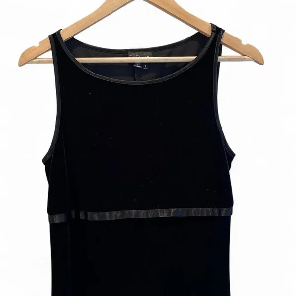 Vintage My Michelle Black‎ Velvet Sleeveless Maxi Dress Sz Small Whimsygoth - Image 2