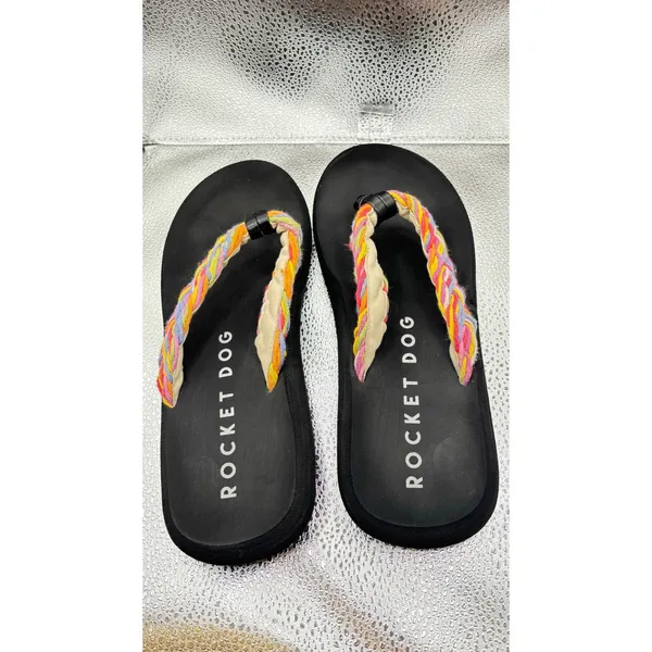 Rocket Dog Sunset Cord Braided Colorful rope comfort sandals flip flops sz 9 - Image 3