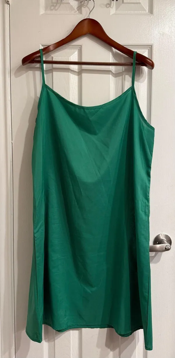Green Organza Poofy Dress - Image 5