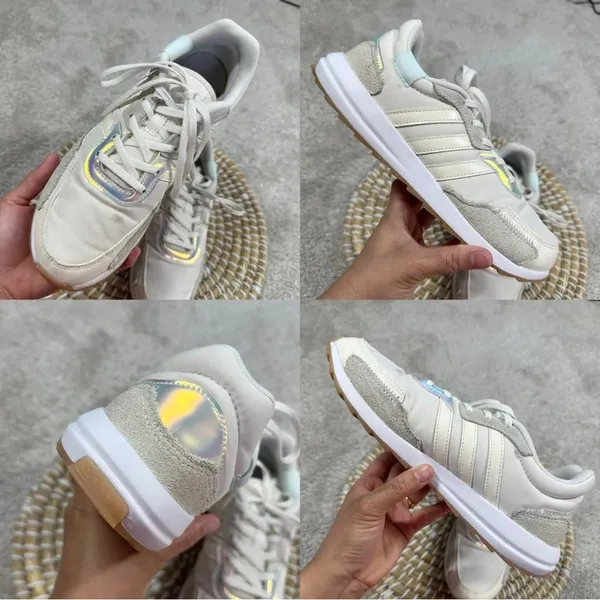 Adidas Women's Retrorun Running Shoes Sneakers GV7374 in Chalk White Size 7 - Image 10