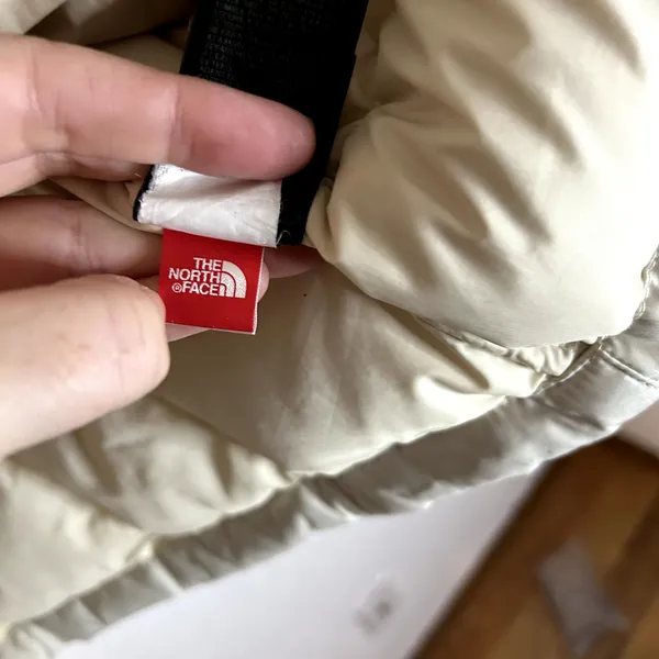 The North Face 600 Fill Vintage Puffer Parka Womens Size Large Cream Silver 2008 - Image 7