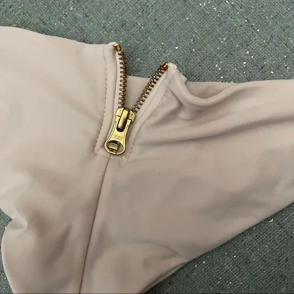 Beach Bunny Bikini Bottom With Zipper White - Image 3