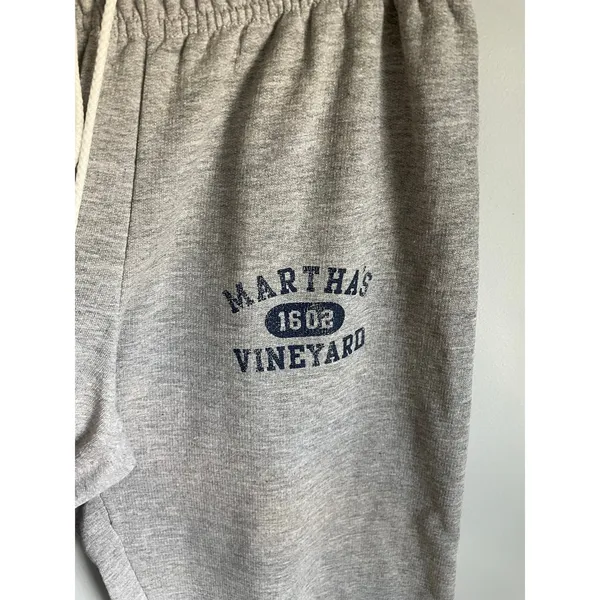 Martha's Vineyard Grey Sweatpants Cozy Worn In Lounge Pockets Gildan Womens S - Image 4