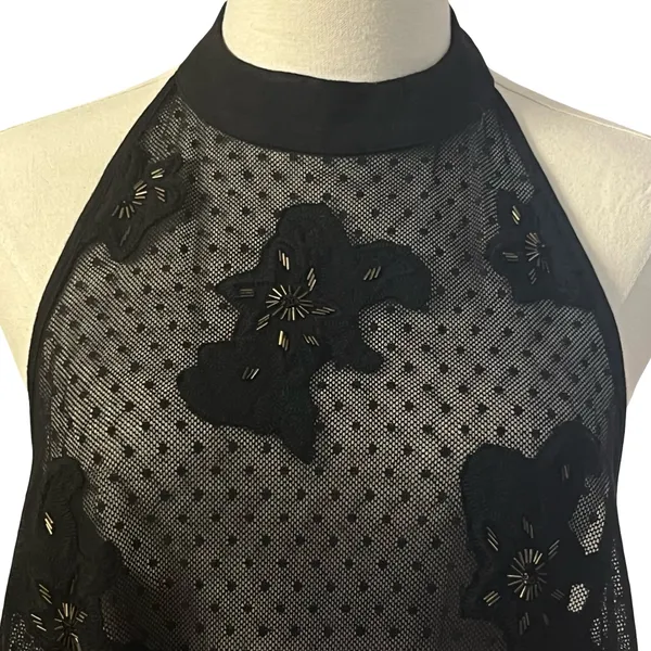 Free People Womens Frankie Lace Sheer Tank Size L Boho Festival Whimsigoth NWT - Image 3