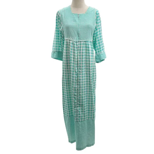 Leisure Life Vintage Gingham Lounge House Dress XL - Image 4