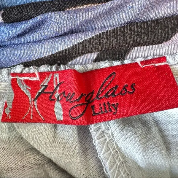 Hourglass Lilly Maxi Dress Black Halter Neckline Low Back Blue Purple Mauve S - Image 13
