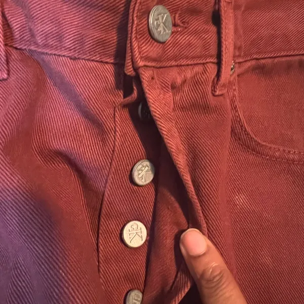 Calvin Klein Jeans Maroon Low‎ Rider High Rise Womens Size 9 Made In USA - Image 3
