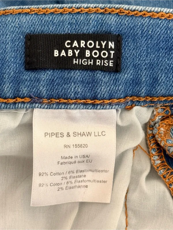 Veronica Beard Carolyn Baby Boot High Rise Tuxedo Stripe Crop Jeans 29/8 - Image 12