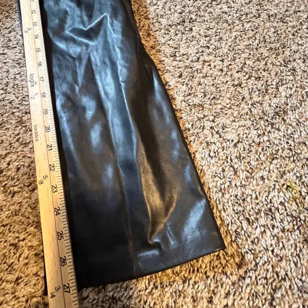 Altar'd State Black Faux‎ Leather High Rise Straight Leg Pants Size 28/7 DJ23585 - Image 7
