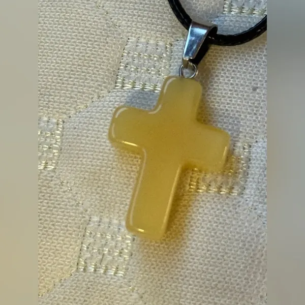 Gold Cross Pendant Necklace - Image 2