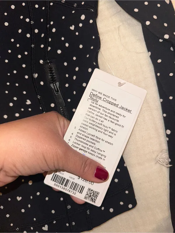 Lululemon Black & White Scattered Align Leggings Shorts & Define Jacket set 6 - Image 4