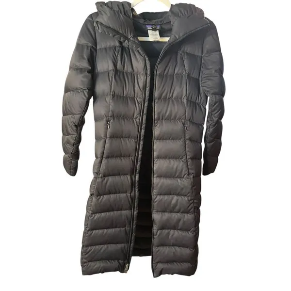 Patagonia‎ Downtown Loft Parka Black Goose Down Womens XS Puffer Coat - Image 14