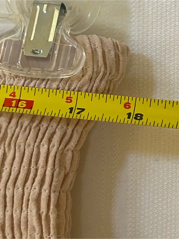 Plus size Linen/Cotton high elastic waist wide leg beige pants W/pockets 18/20 - Image 7