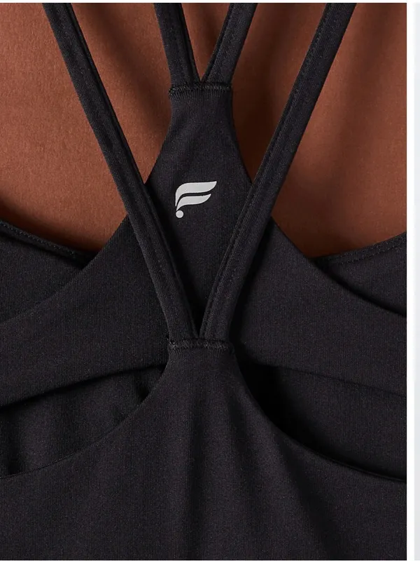 Fabletics Black Double-Strap Sports Bra - Image 4